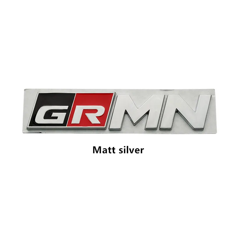 Metal GR SPORT GR MN Racing Car Badge Emblem Decoration Sticker For Toyota Vitz Prius PHV HARRIER MARK X Voxy Noah
