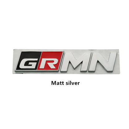 Metal GR SPORT GR MN Racing Car Badge Emblem Decoration Sticker For Toyota Vitz Prius PHV HARRIER MARK X Voxy Noah