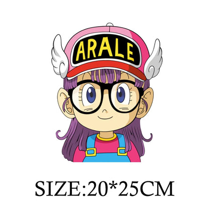 Anime Arale Dr Slump Cartoon Patches for Clothes Heat Transfer Thermal Vynil Stickers DIY T shirt Iron on for Women Appliqued
