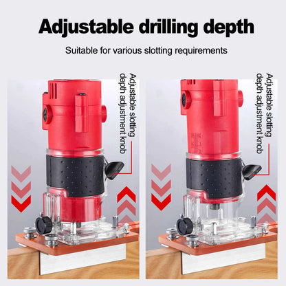 Wood Router Slotting Locator Accurate Slotted Base Slotting Machine Bracket Handheld Edge Trimmer Milling Curve Cutting Tool