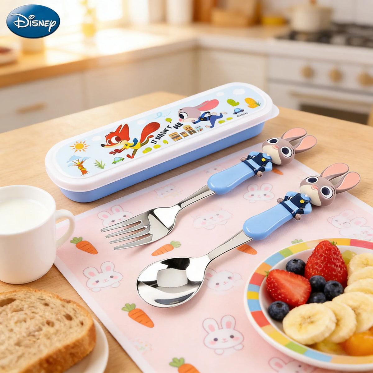 3PCS Disney Officially Licensed Cars Lightning McQueen Stainless Steel Fork Spoon Set Food-Grade Gift for Fans Festive Occasions