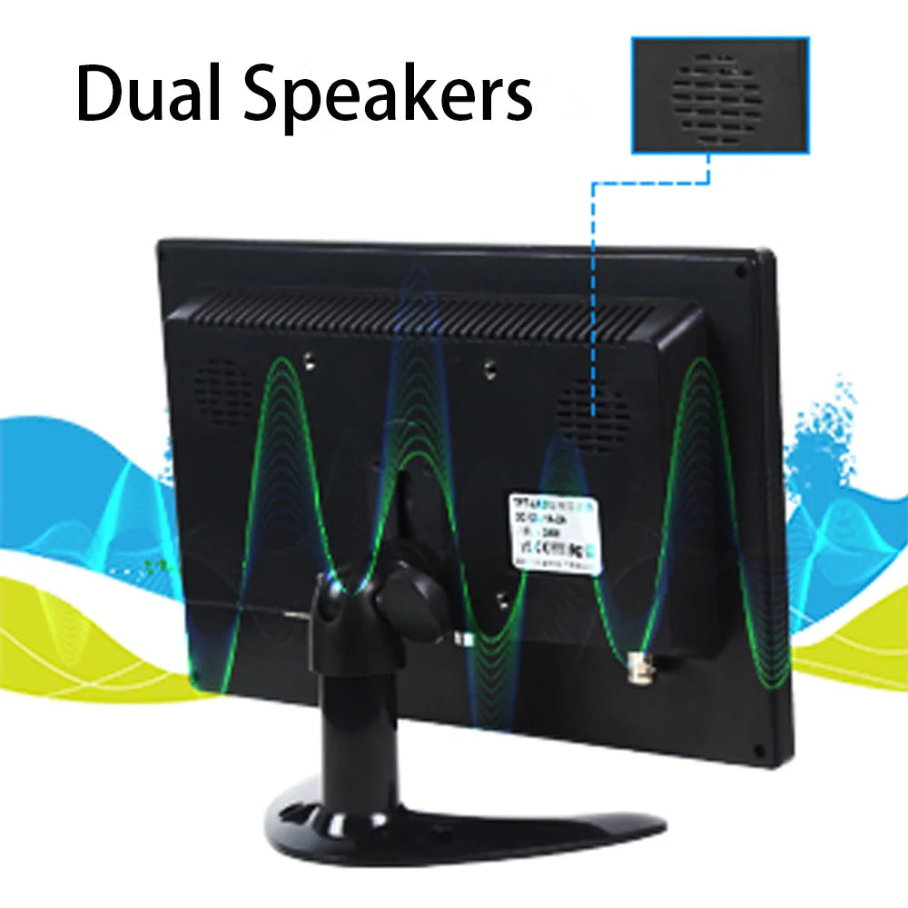 Portable Monitor 13.3/11.6/10.1 Inch Computer Monitor with HDMI VGA AV BNC USB for Laptop Raspberry Pi Surveillance Monitor