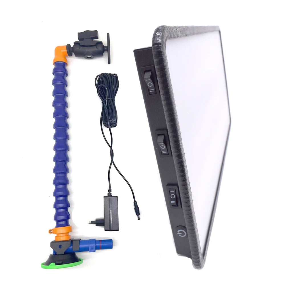 New 3 Stripes 6 Color Detection Pdr Lamp With 3 Inch Suction Cup Support For Car Dent Repair Tool