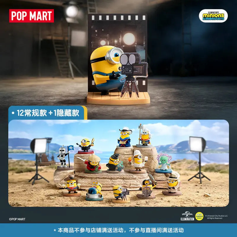 2026 Popmart Minions & Monsters Series Blind Box Collectible Figure Desktop Ornament Film Toys Figure   Model Mystery Box Gifts