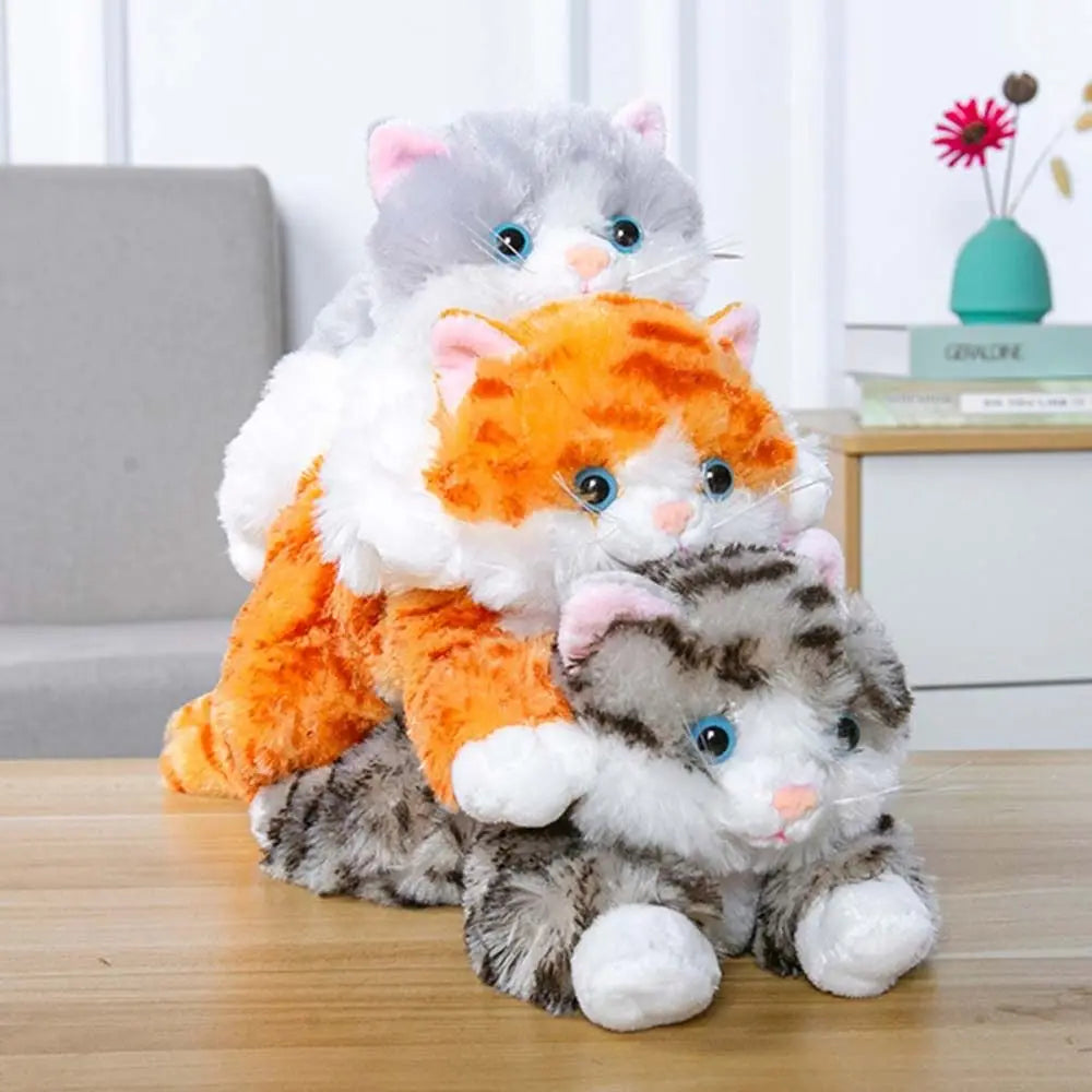 30/40cm Meowing Cat Plush Toy Kitten Cuddle Pillow Stuffed Soft Animals Plush Doll Baby Soothing Toy Kids Girls Birthday Gift