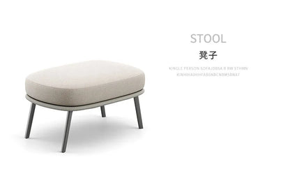Outdoor rattan sofa PE round rattan balcony garden courtyard villa hotel homestay leisure single sofa pedal