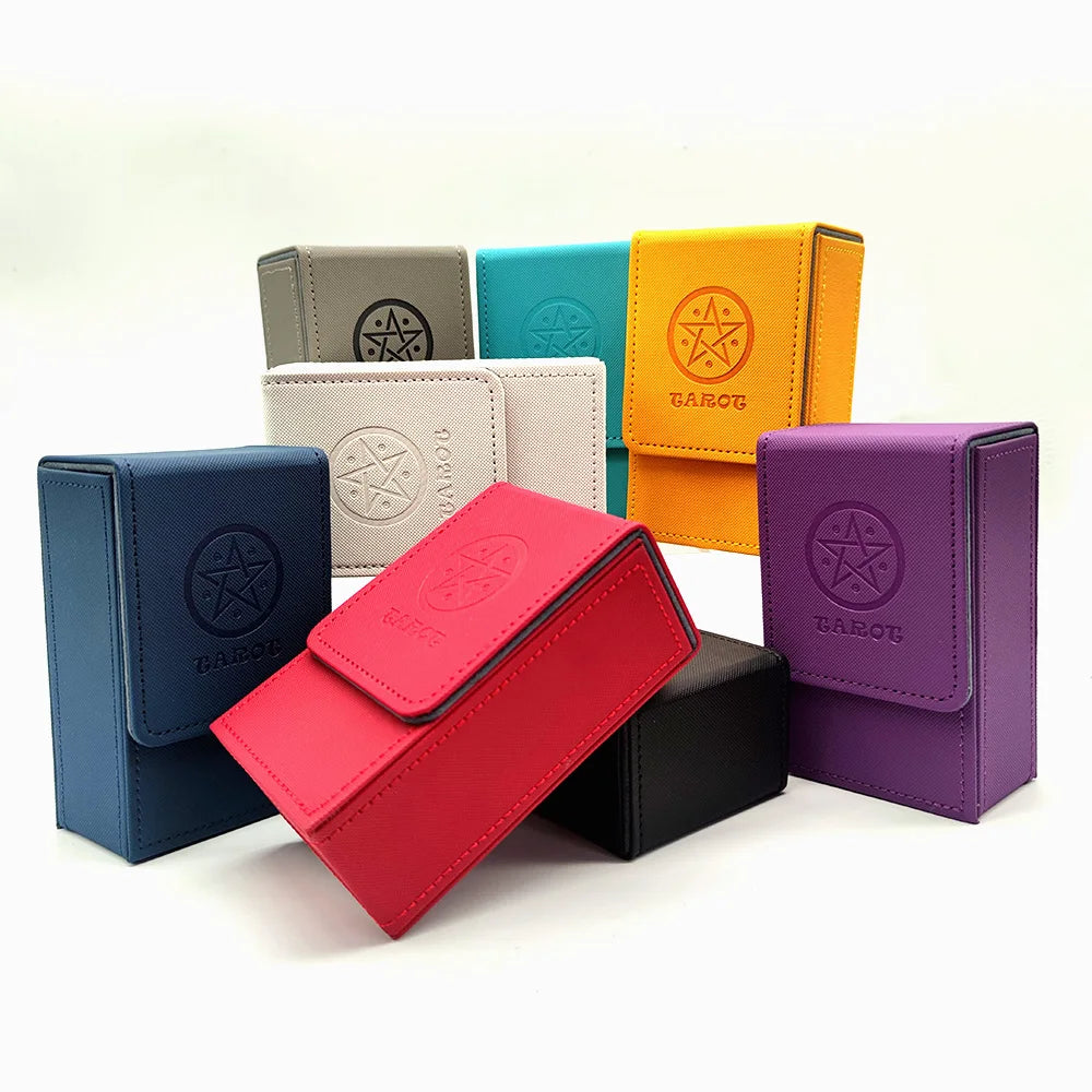 Minimalist Portable Pu Material Card Storage Box Water Proof Dust Proof For Board Game Cards And Collectible Sets