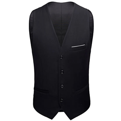 High Quality Men Suit Vest Waistcoat Business Casual Slim Groom Groomsman Wedding Men's Dress Blazer Vests 9 Colors Formal Party