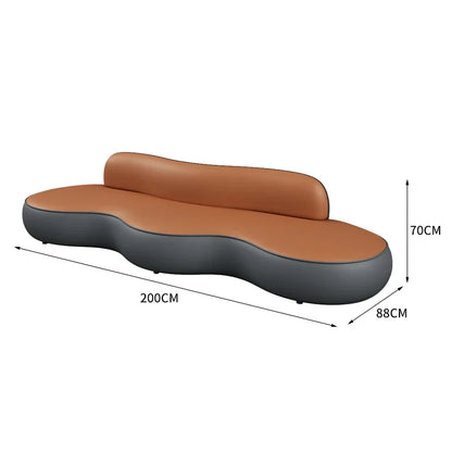 Nordic Company Negotiation Sofa Hotel Lobby Business Reception Meeting Rest Area Waiting PU Leather Sofa Office Furniture FYBS