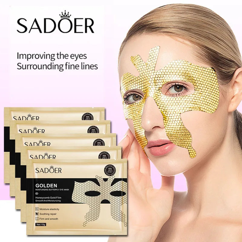 1/5/10/20PCS Peptide Golden Collagen Eye Mask Moisturizing Firming Smooth Anti Dark Circle Eye Pathes Eyes Mask Beauty Skin Care