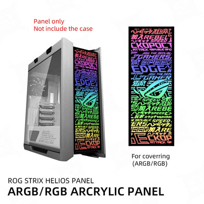 ASUS GX601 Front Panel Metal ROG Strix Helios Case Plate Replacement Lighting Shroud MOD Gaming PC Water Cooling Customized DIY