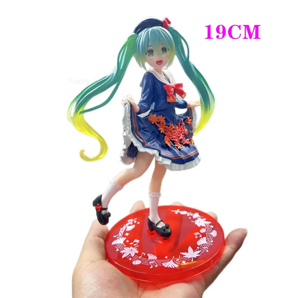 Anime Figure Wedding Dress Action Figures Kawaii Swimsuit Vocaloid PVC Collectible Model Toys Girl Gift