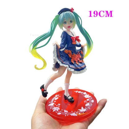 Anime Figure Wedding Dress Action Figures Kawaii Swimsuit Vocaloid PVC Collectible Model Toys Girl Gift