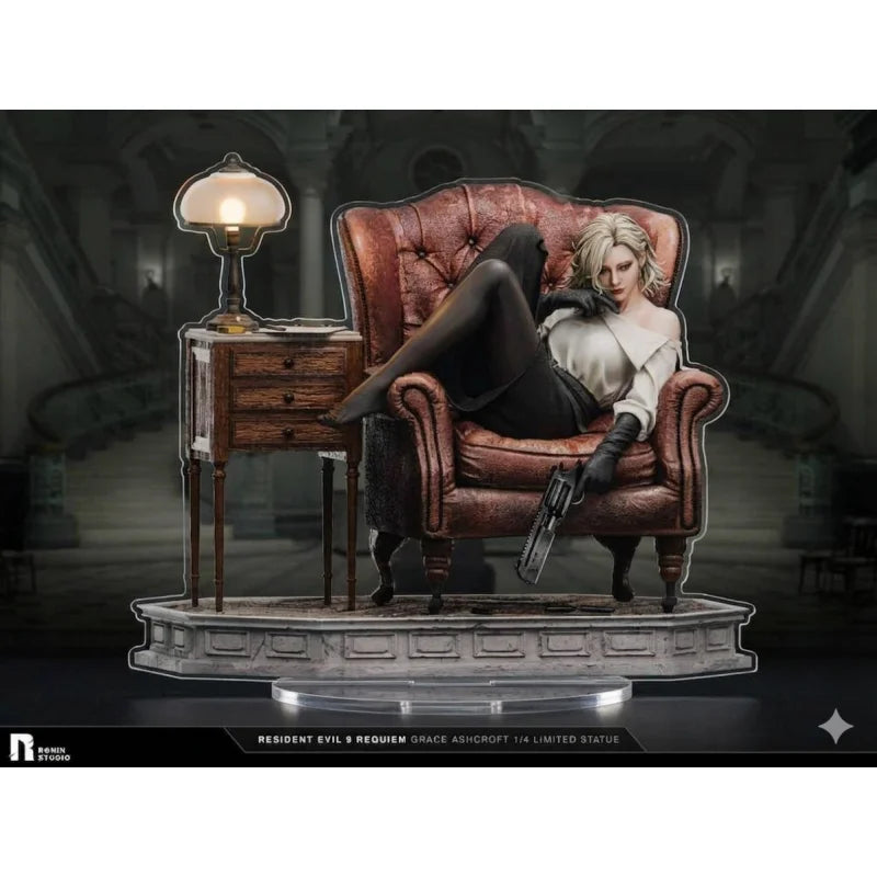 Resident Evil Game RE Ashley Leon Jill Acrylic Figure Stand Character Desktop Model Plate Display Prop Pendant Fan Gift Keychain