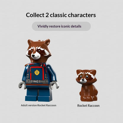 Lego bricks Marvel series 76254 Little Rocket Raccoon's spaceship puzzle building block toy Valentine's Day gift