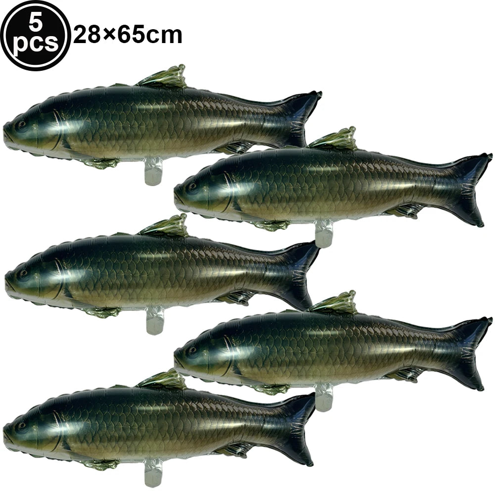 Fish Balloons Realistic Balloons Fishing Birthday Party Decor Cute Inflatable Fish Balloons for Fishing Theme Party Decorations
