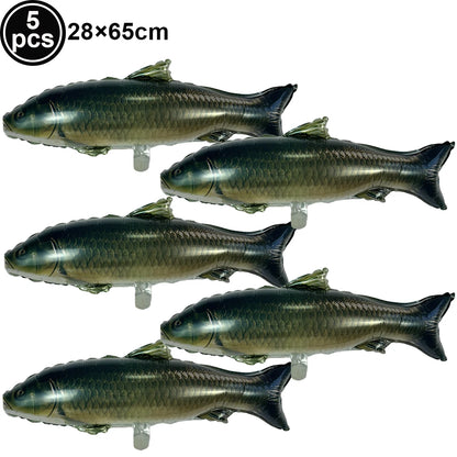 Fish Balloons Realistic Balloons Fishing Birthday Party Decor Cute Inflatable Fish Balloons for Fishing Theme Party Decorations