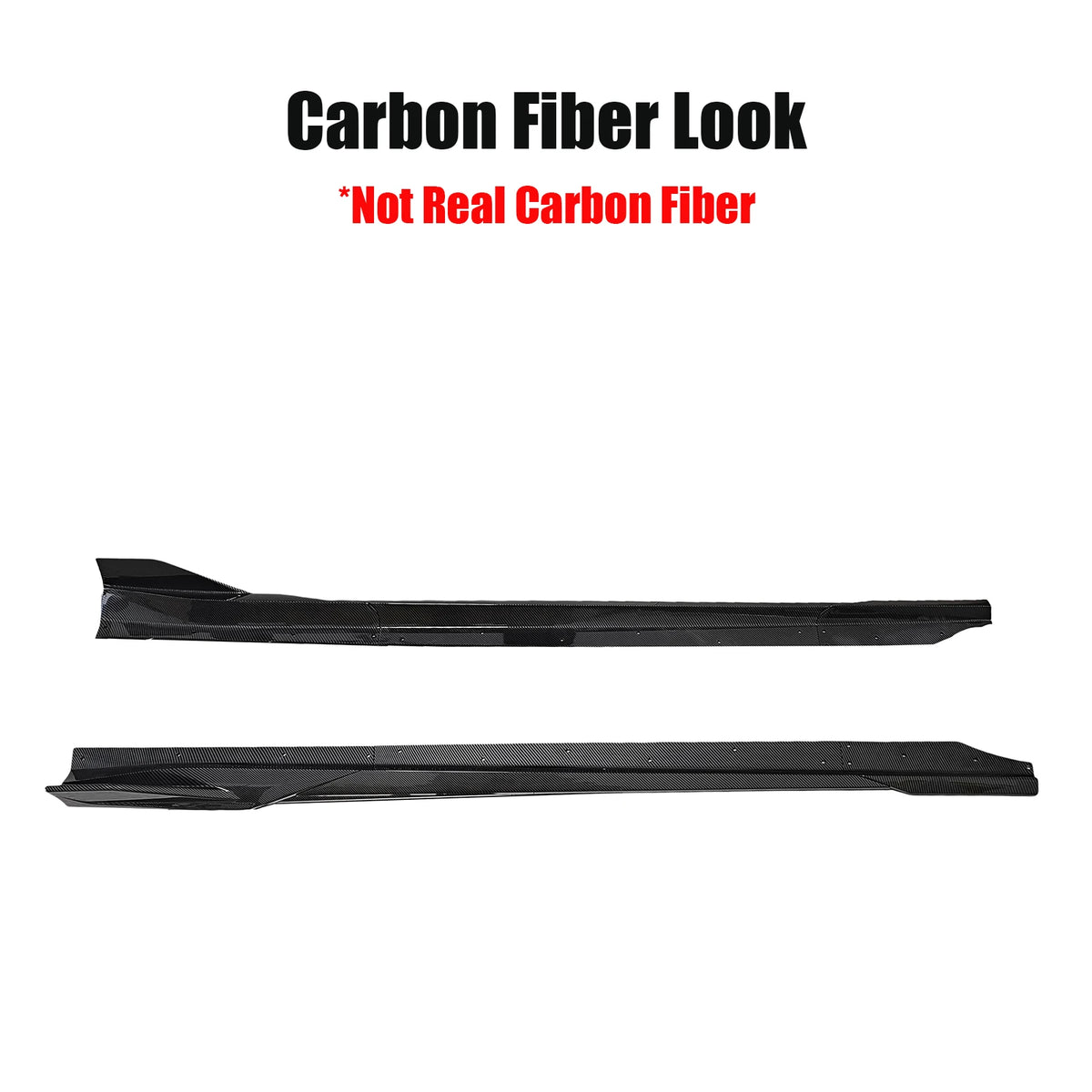 For BMW M2 G87 2023-2025 Side Skirts With Winglet Extension Spoiler Protection Splitters Glossy Black Carbon Fiber Look