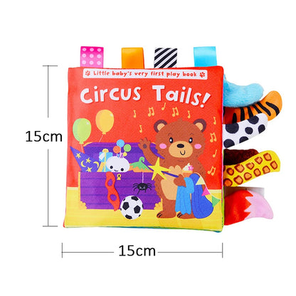 Soft Baby Books 3D Touch Feel High Contrast Cloth Book Sensory Early Learning Stroller Toys for Infant Toddler Gifts 0-12 Months
