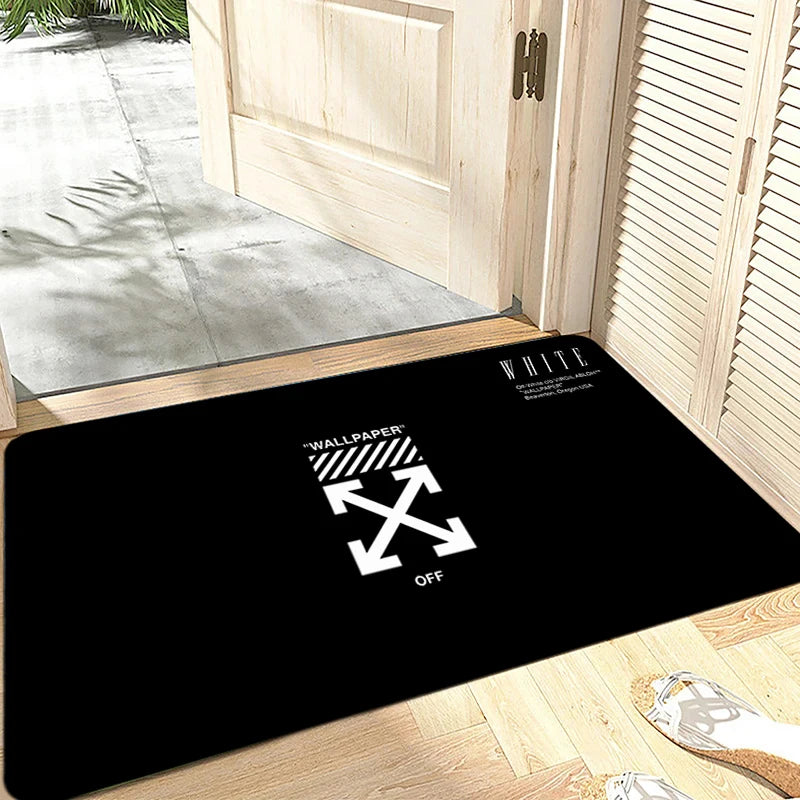 Door Mats Interior Bedside Foot Rug Welcome Floor Mat for Entryway Off-white Soft Hallway Carpet Kitchen Rugs Fluffy Home Decor