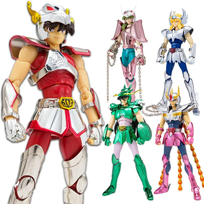 19CM Anime Figure Phoenix Ikki Hyoga Seiya Shiryu Standing Armor Model Children's Toys PVC Box Desktop Collection Decoration