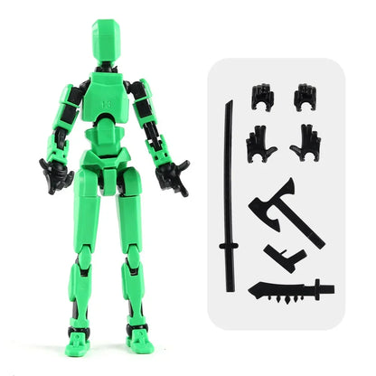 3D Printed Multi-Jointed Movable Shapeshift Robot Action Figure with Full Articulation for Stop Motion Animation 5 Action Figure