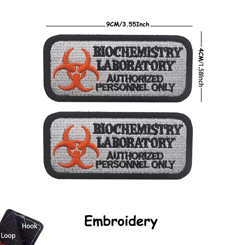 1PC,2PCS/ Umbrella Corporation PVC Rubber Morale Emblem,Biohazard Insignia Applique Embroidered patches,Tactical Backpack Badges