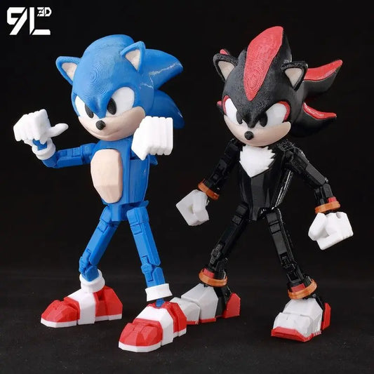 9l3d Shadow The Hedgehog Action Figure Sonic Fighting Pose Figure Lucky13 Multi-Jointed 3d Printed Collectible Desktoptoys Gifts