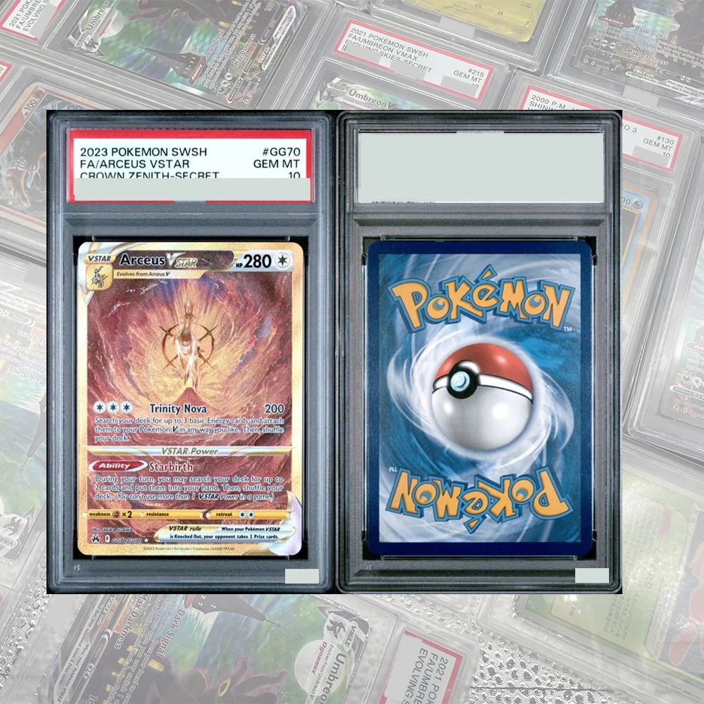 DIY Proxy PTCG Graded Collection Card Mew ex SAR 205/165 SV2a Card 151 Card Japanese 2023 GEM MT10 Holographic Label Child Gift