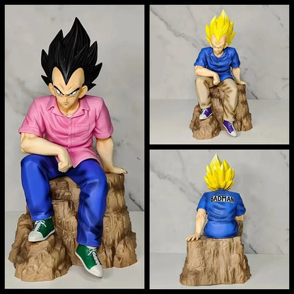 22cm Dragon Ball Figure Vegeta Anime Figure Pink Casual Style Vegeta Figurine Pvc Collection Statue Ornament Toys Model Gift