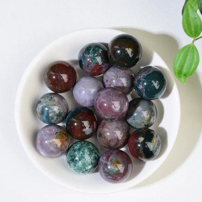 16mm Natural Crystal Ball No Hole Beads, Polished Agate Gemstone Sphere Bulk for DIY Jewelry Crafts Home Decor Gifts