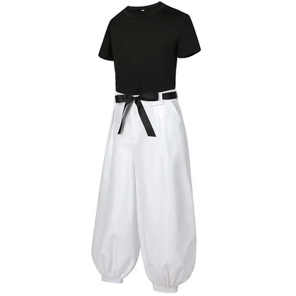 New Jujutsu JJK Manga Anime Fushiguro Toji Satoru Gojo Cosplay Costume Wig T-shirt Pants Rose Net Halloween Christmas