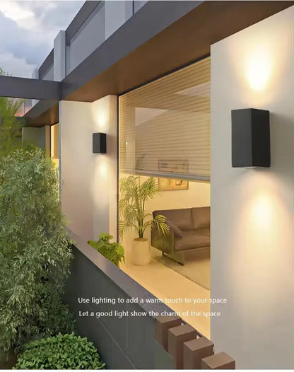 GU10 Simple Modern Wall Light For Garden Patio 5W 10W Waterproof Outdoor LED Wall Lamp Double Head Lighting Aluminum AC110V 220V