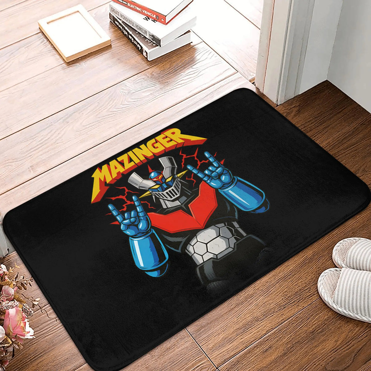 UFO Robot Mazinger Z Front Door Floor Entrance Mats Outdoor Anime Bath Kitchen Doormat Bedroom Carpet Rug