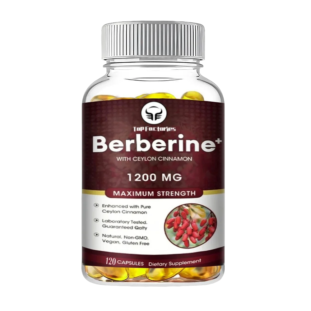 Berberine HCl 1200mg, 120 Capsules Vegetarian - Gluten Free and Non GMO