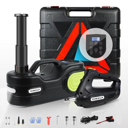 FOVOW 12V Electric Car Jack 5 Ton 4 in 1 Electric Hydraulic Jack 155-450/530mm Car Jack Kit