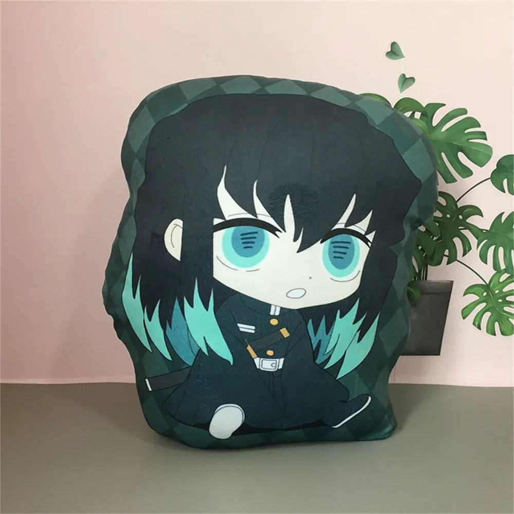 Demon Slayer 10cm Pillow Keychain Boys Girls Creative Charm Bag Pendant Children Toys Cartoon Plush Keychain Memorial Gift