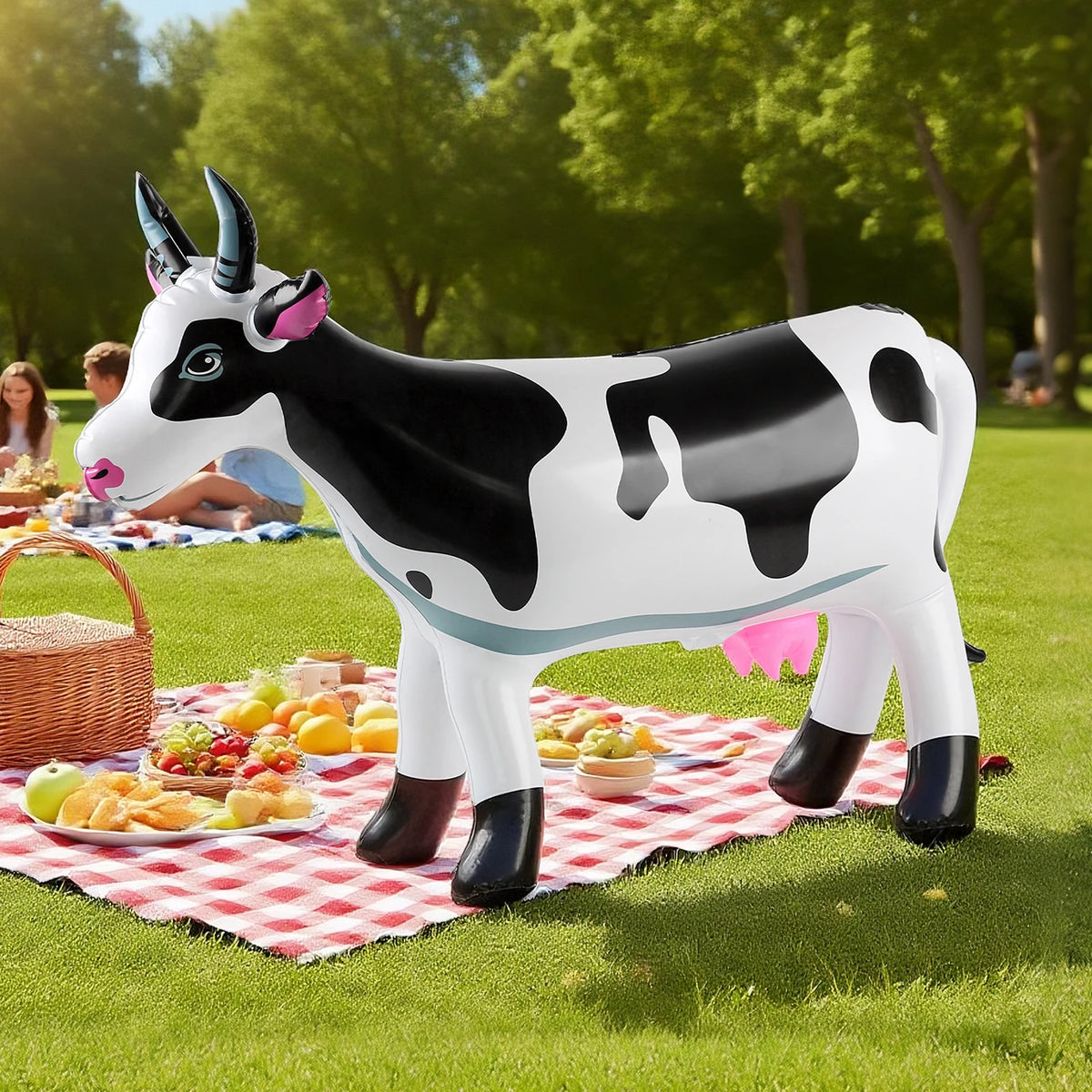 1PC  Inflatable Cow Blow up Farm Animals Western Birthday Party Decorations Decorative Inflatable Animals Gifts for Farm
