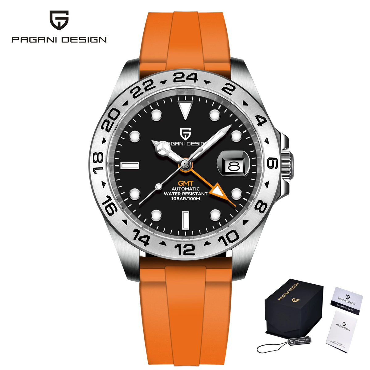 2026 PAGANI Design New Men's Automatic Mechanical Watches GMT Watch 42mm Sapphire Stainless Steel Waterproof Watch Reloj Hombre