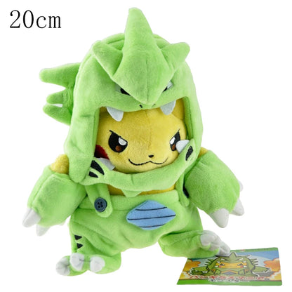 Cos Eevee Pikachu Cosplay Plush Toy Charizard Peluche Snorlax Garchomp Tyranitar Hydreigon Stuffed Animal Doll Plushies Toy Gift