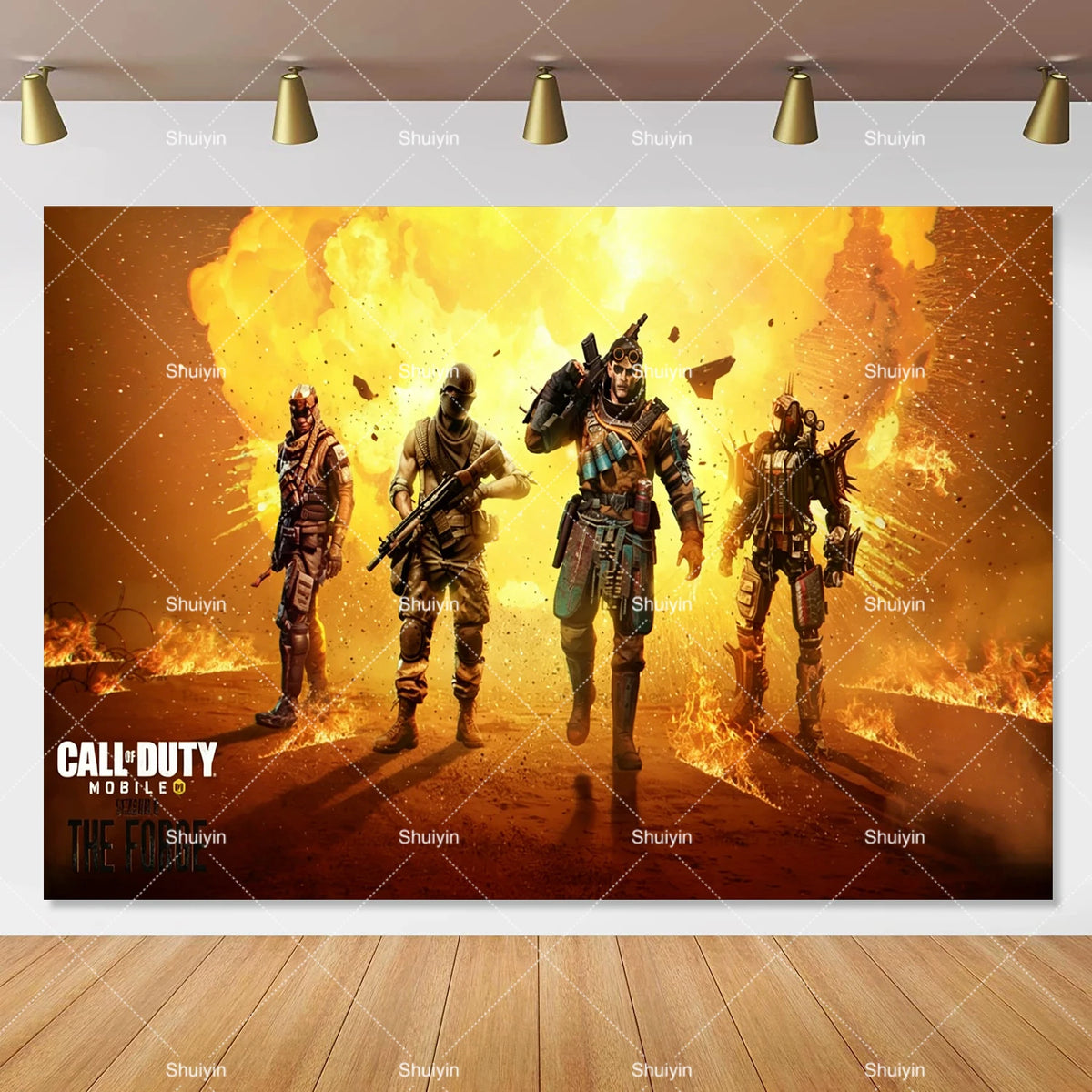 Call of Duty Theme Backdrop Kids Birthday Decorations Party Supplies Banner Poster Stimulating Game Boys Favor Gifts Photo Props
