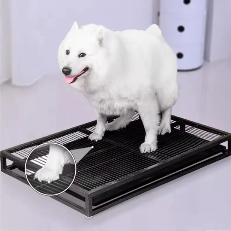 Metal material dog toilet, small dog toilet, small dog urinal, medium and large dog and cat litter box, cleaning pet supplies