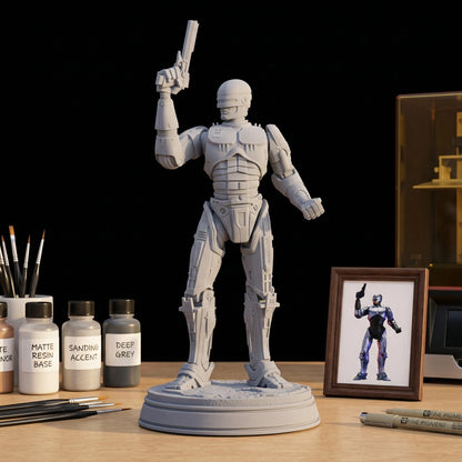 1/24 1/18 1/12 Robot Cop Unpainted Unassembled 3D Printing Model Garage Kits (Requires Painting and Assembly)