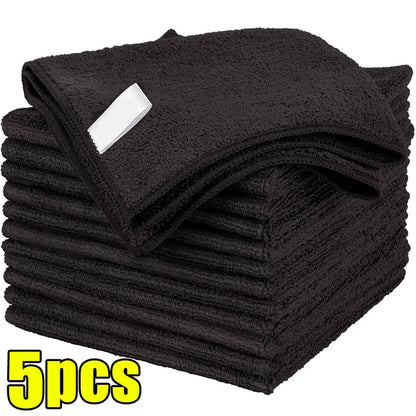 1/50pcs Thicken Microfiber Car Cleaning Towels Soft Quick Drying Windows Mirrors Wiping Rags Home Double Layer Clean Cloths