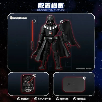 Original Blokees Star Wars Galaxy Version 02 Dark Side Series Blind Box Poseable Model Kits Action Figure Toy Collect Boy Gift