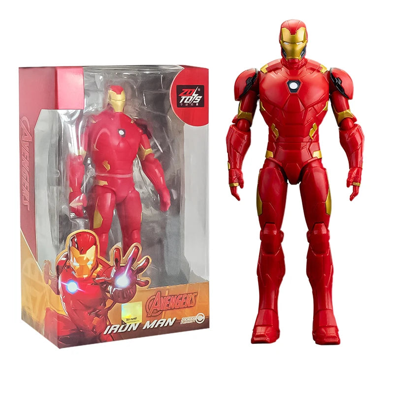 18CM Avengers Legends Figure ZDTDS Original Toy Set Spider Captain Miles Morales Thanos Ghost Iron Man Hulk Box Thor Falcon Doll