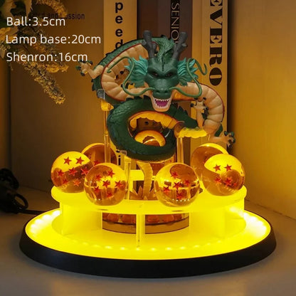 DBZ Anime Shenlong Figures Set Esferas Del Dragon and 7 Stars Dragon Crystal Balls 3.5cm Shelf Figurine Collection Model Toys