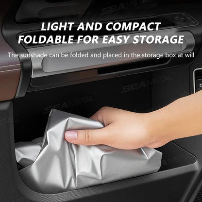 SEAMETAL Car Steering Wheel Anti-Heat Sun Shade Cover Sunscreen Insulation Sun-proof Anti-UV Protect Shield Interior Accessories