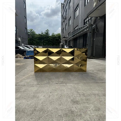Modern Style High-quality Glass Topped Stainless Steel Wedding Counter Table for Events/decorations/weddings/parties
