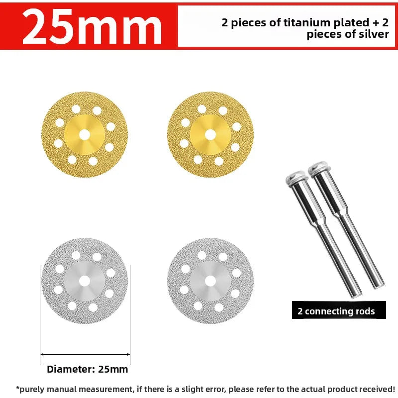 Tiling Cutting Small Slices Titanium-Coated Diamond Sand Small Saw Blades Stone Ceramic Jade Joint Cleaning and Grinding Sheets